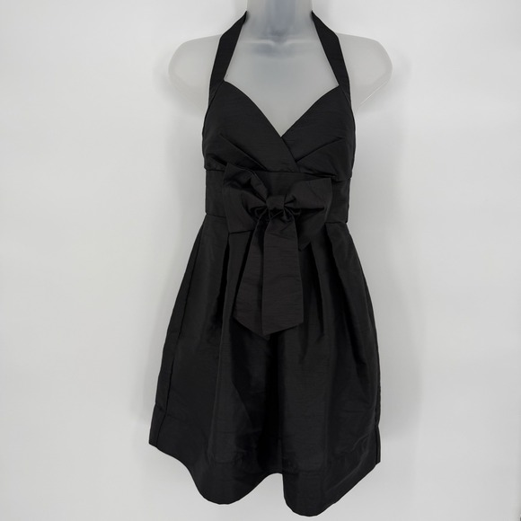 Charlotte Russe Dresses & Skirts - Y2K Charlotte Russe‎ Sz 3 Black Halter Mini Bow Dress Party Hoco Whimsigoth